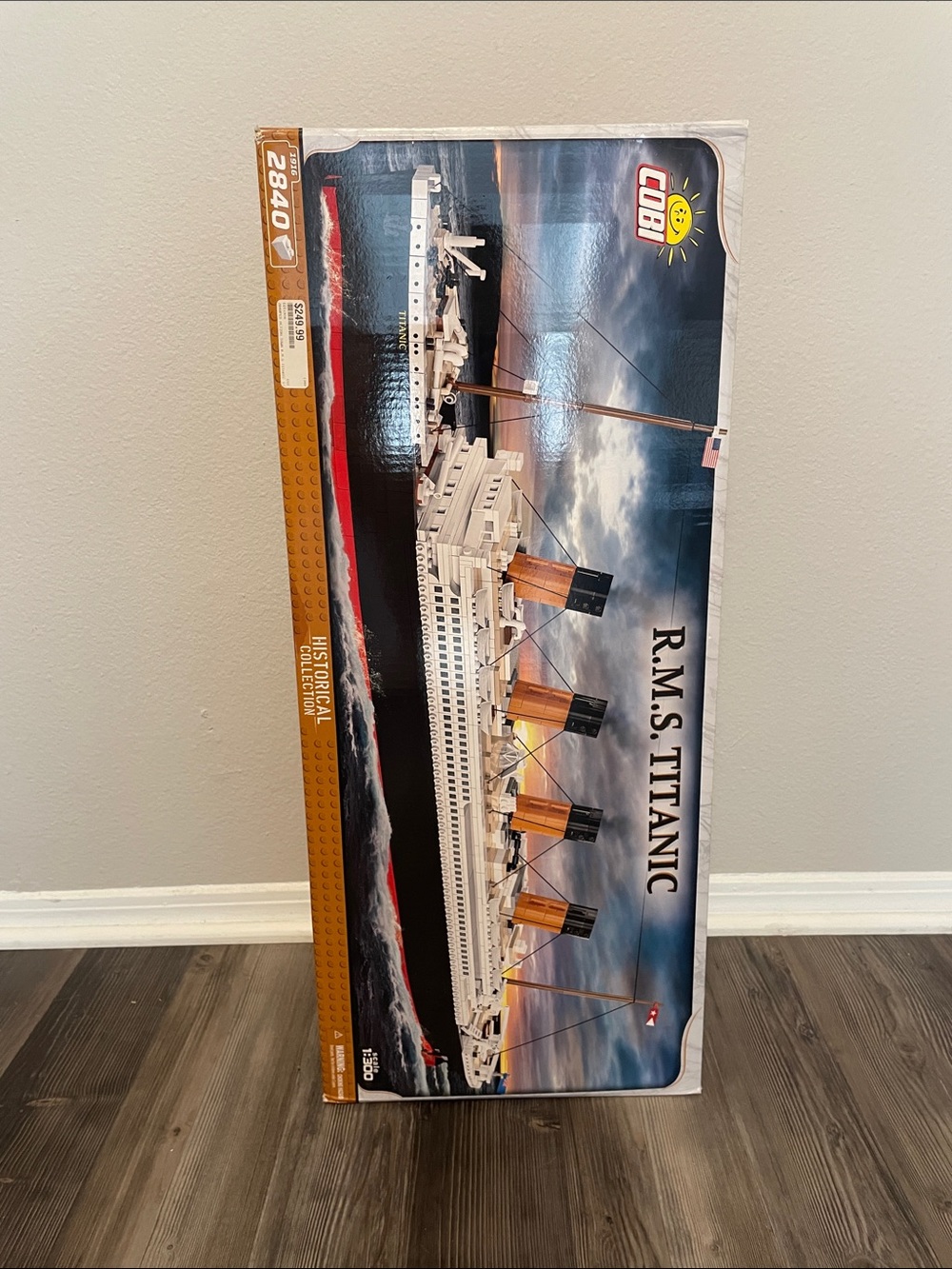 R.M.S. Titanic Wall Art Panel in White and Blue